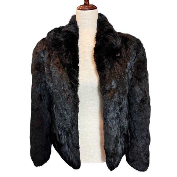 Vintage 100% rabbit fur coat fully lined Size Small EUC - Picture 1 of 7